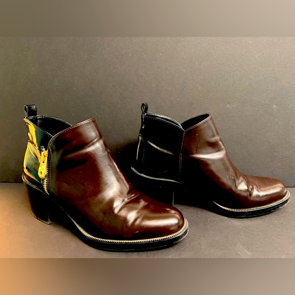 Zara Trafuluc boots with gold zippers. 2 Tone Black & Expresso, classic beauty - Picture 6 of 11